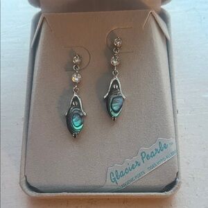 Silver and Blue Drop Earrings